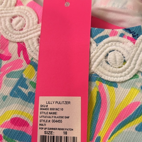Lilly Pulitzer GIRLS CLASSIC SHIFT DRESS  Multi Pop Up Summer Remix size 7 & 10 - Picture 10 of 11